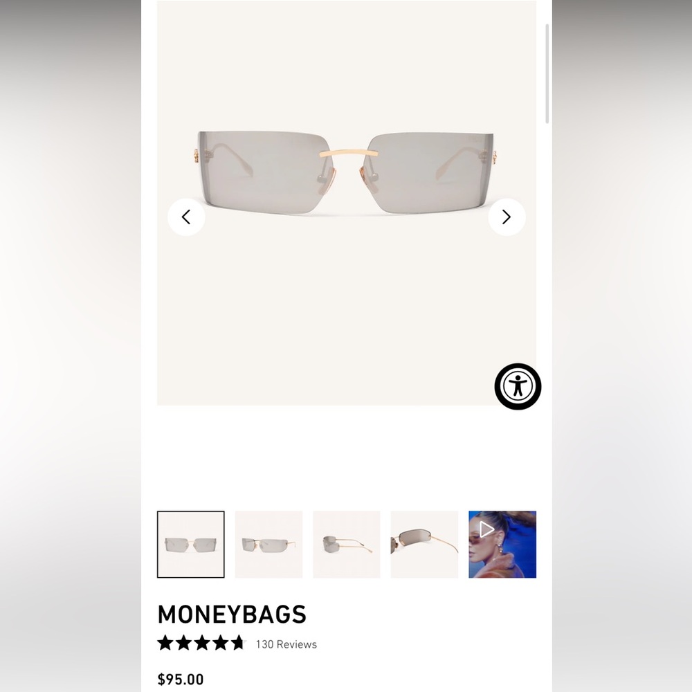 NWT DEZI x Monet Moneybags in GOLD / CHROME